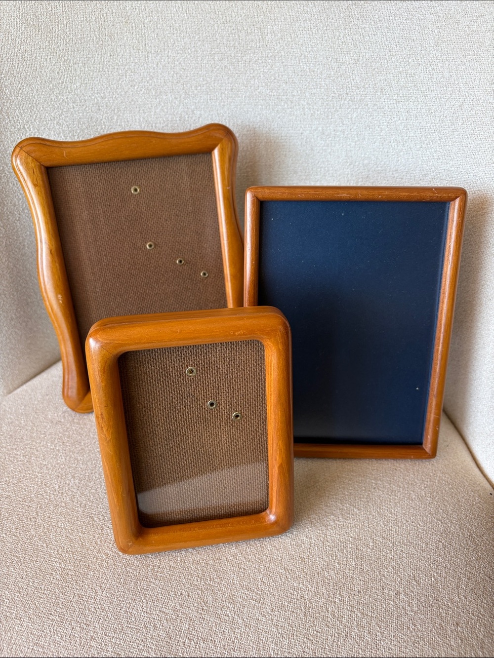 VTG Mid-Century Modern Teak Wood Picture Frame Bundle – Set of 3